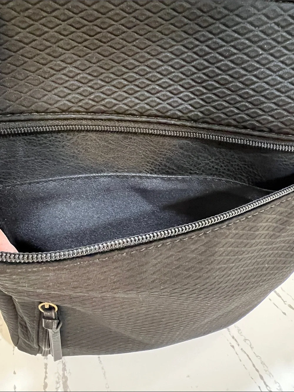 The Sak Olvera City Black Textured Quilted Backpack